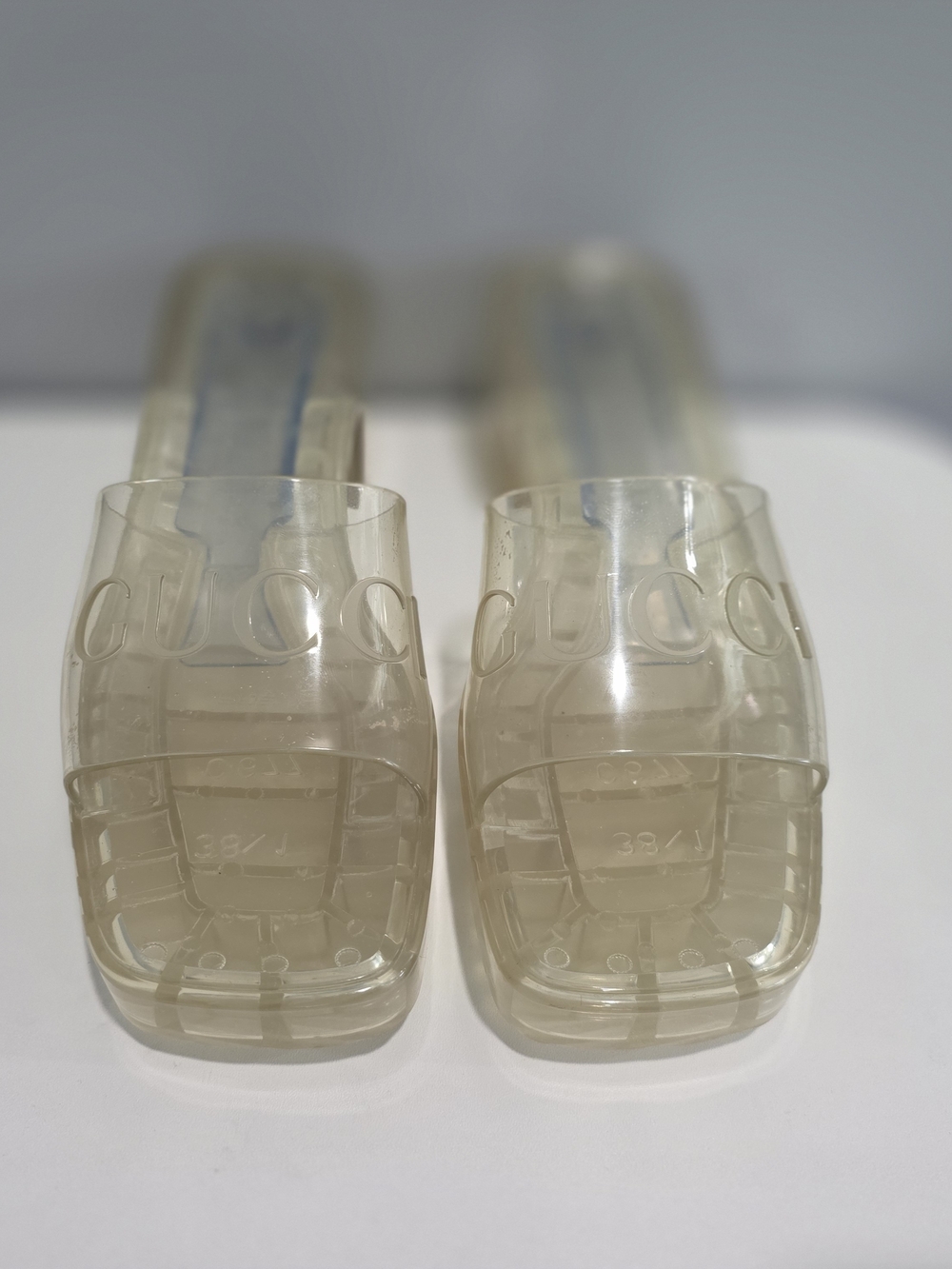 Gucci Transparent Slip-On Sandals